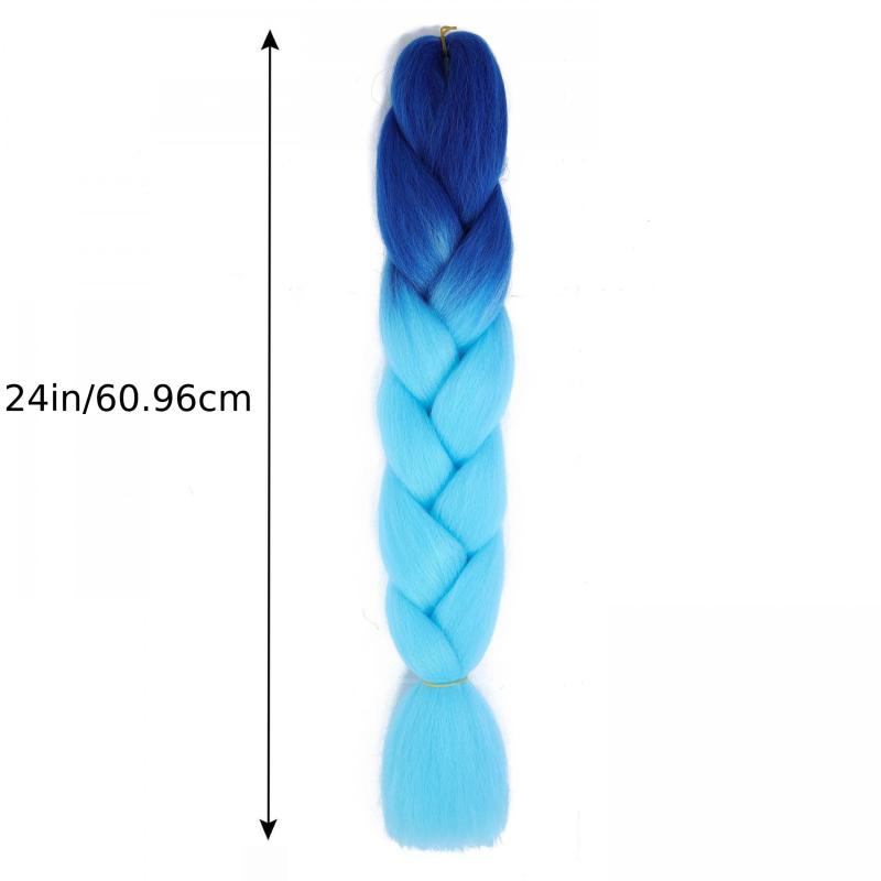 Ombre Braiding Hair 3 Pack 60 96 Cm Synthetic Crochet Braids BlueSky Wig
