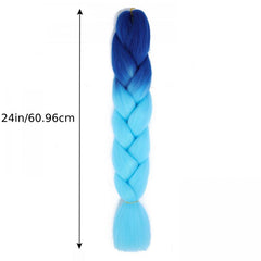 Ombre Braiding Hair 3 Pack 60 96 Cm Synthetic Crochet Braids BlueSky Wig