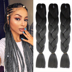Ombre Braiding Hair 3 Pack 60 96 Cm Synthetic Crochet Braids BlueSky Wig