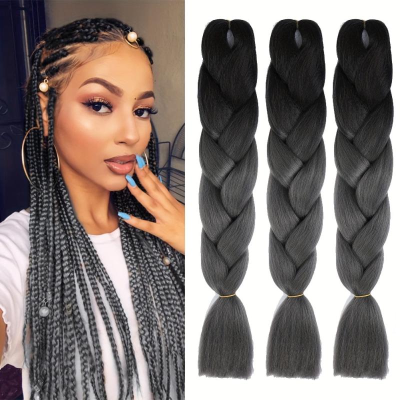 Ombre Braiding Hair 3 Pack 60 96 Cm Synthetic Crochet Braids BlueSky Wig