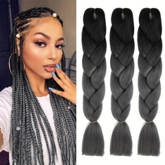 Ombre Braiding Hair 3 Pack 60 96 Cm Synthetic Crochet Braids BlueSky Wig