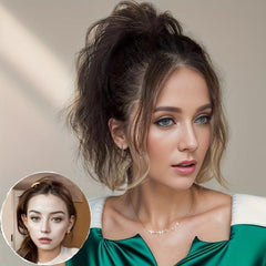 Long Curly Wavy Ponytail Extensions Clip In Hair Extensions Natural Look