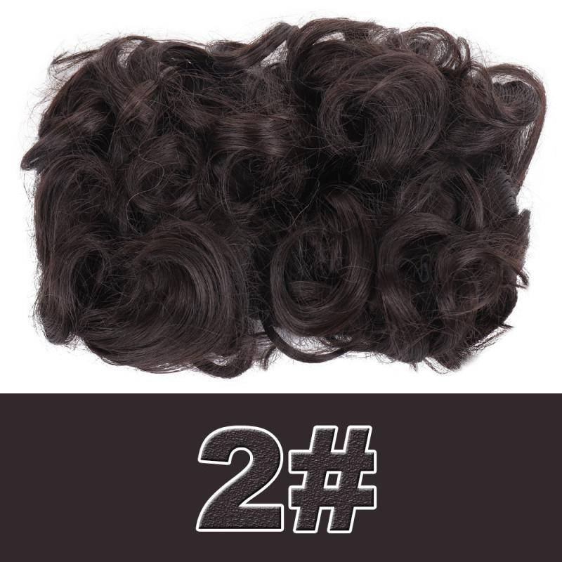 Fluffy Wavy Clip in Bun Hairpiece with Combs and Scrunchie
