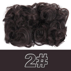 Fluffy Wavy Clip in Bun Hairpiece with Combs and Scrunchie