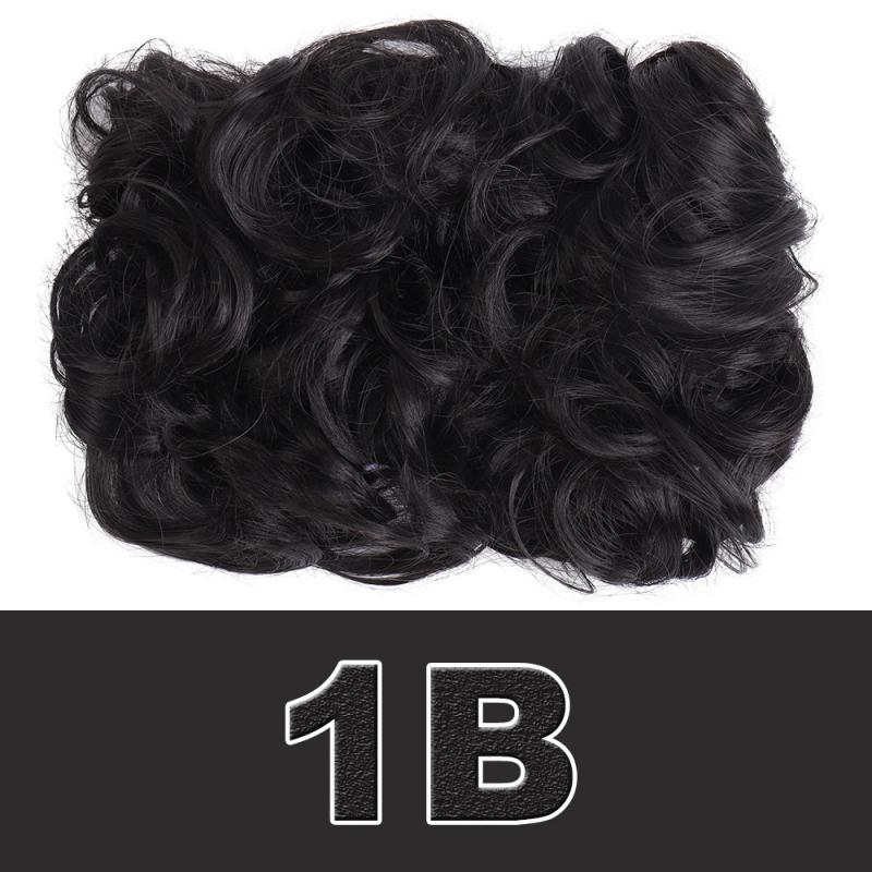 Fluffy Wavy Clip in Bun Hairpiece with Combs and Scrunchie