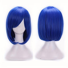 Pink 30 48 Cm Short Straight Hair Wigs Heat Resistant Fiber Bob Wigs