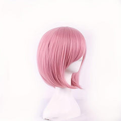Pink 30 48 Cm Short Straight Hair Wigs Heat Resistant Fiber Bob Wigs
