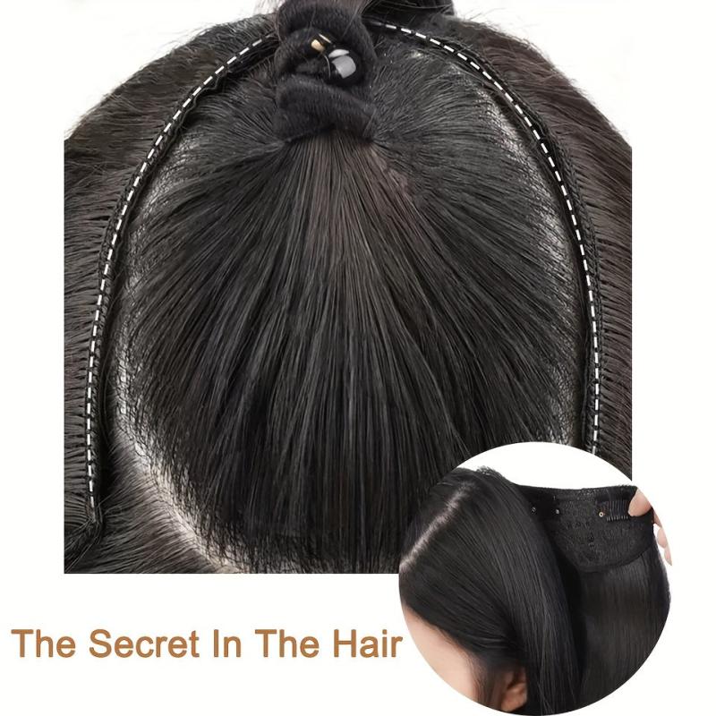 Long Straight Hair Extensions Clip In Hair Extension V Shape Synthetic Wig