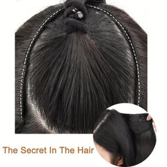 Long Straight Hair Extensions Clip In Hair Extension V Shape Synthetic Wig