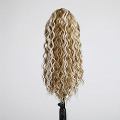 Highlight Long Wavy Ponytail Extensions Synthetic Clip In Hair Extensions