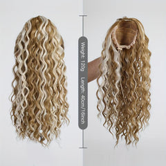 Highlight Long Wavy Ponytail Extensions Synthetic Clip In Hair Extensions
