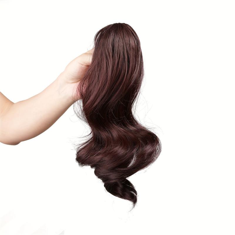 Highlight Long Wavy Ponytail Extensions Synthetic Clip In Hair Extensions