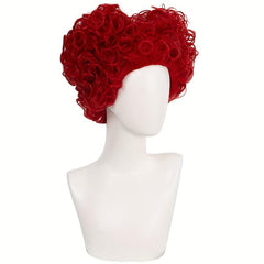 Red Heart Shaped Short Curly Cosplay Wig
