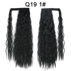 Wavy Long Corn Curly Ponytail Extensions Synthetic Fiber Add Volume and Style