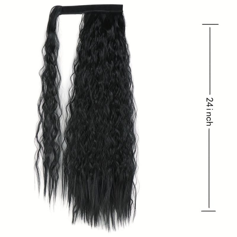 Wavy Long Corn Curly Ponytail Extensions Synthetic Fiber Add Volume and Style
