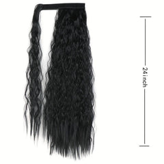 Wavy Long Corn Curly Ponytail Extensions Synthetic Fiber Add Volume and Style
