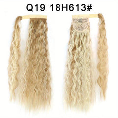 Wavy Long Corn Curly Ponytail Extensions Synthetic Fiber Add Volume and Style