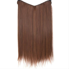 Light Brown Straight Hair Extensions Clip-In Hairpiece