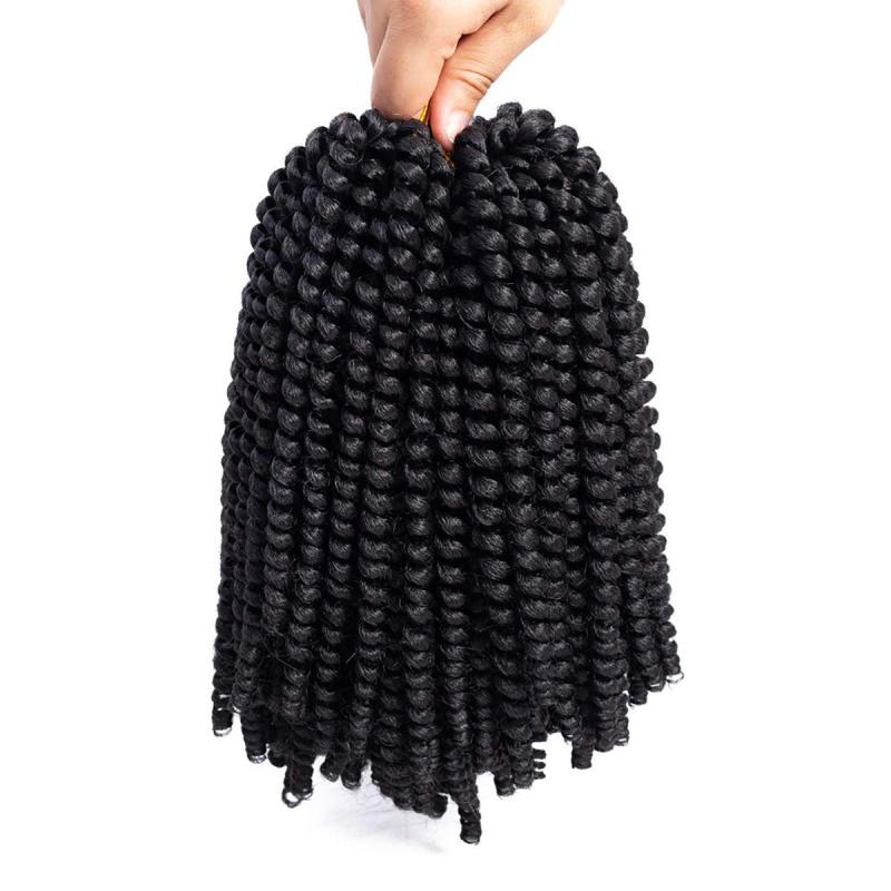 Soft Spring Twist Hair for Crochet Braiding - 8 Inch Fluffy Synthetic Hair