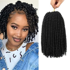 Soft Spring Twist Hair for Crochet Braiding - 8 Inch Fluffy Synthetic Hair