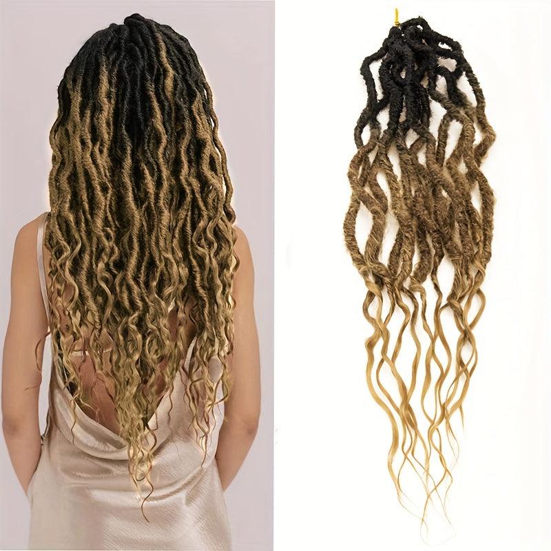 Faux Locs Crochet Braid Hair 24 Inches Ombre Braiding Hair Afro Dreadlock