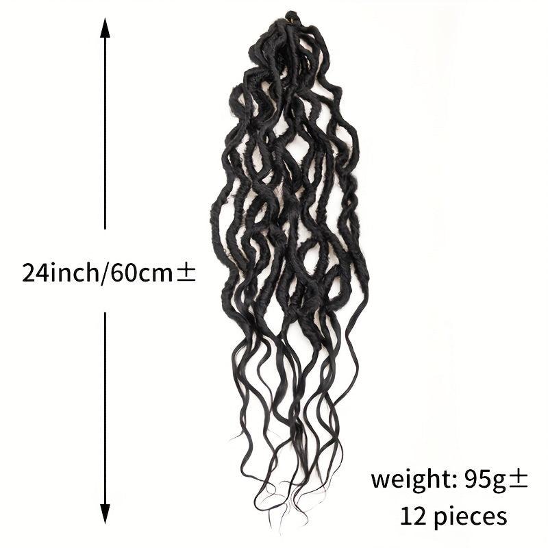 Faux Locs Crochet Braid Hair 24 Inches Ombre Braiding Hair Afro Dreadlock
