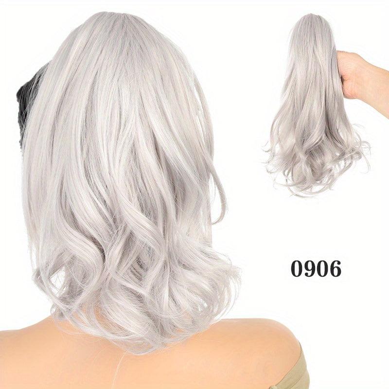 Long Wavy Ponytail Extensions Synthetic Clip In Hair For Daily Use