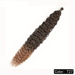 Ombre Long Curly Hair Synthetic Crochet Hair Extensions Natural Looking