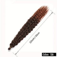 Ombre Long Curly Hair Synthetic Crochet Hair Extensions Natural Looking