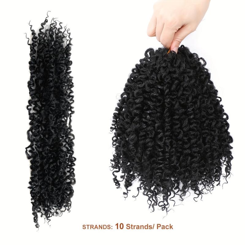 8 Inch Curly Crochet Hair Braids 10 Strands Pack