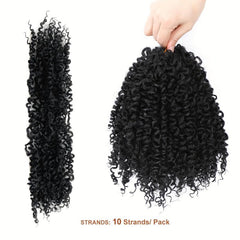 8 Inch Curly Crochet Hair Braids 10 Strands Pack