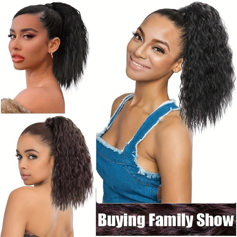Medium Long Curly Wavy Ponytail Extensions