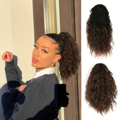 Medium Long Curly Wavy Ponytail Extensions