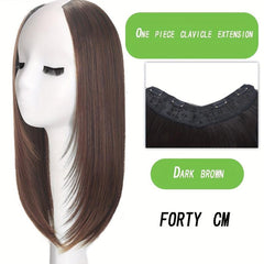 Long U Part Wig Synthetic Straight Hair 40 64 Cm Natural U Shaped Wig