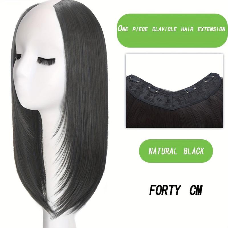 Long U Part Wig Synthetic Straight Hair 40 64 Cm Natural U Shaped Wig