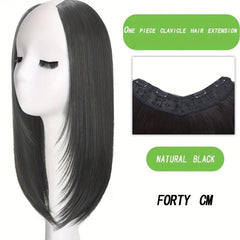 Long U Part Wig Synthetic Straight Hair 40 64 Cm Natural U Shaped Wig