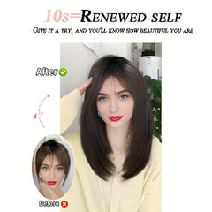 Long U Part Wig Synthetic Straight Hair 40 64 Cm Natural U Shaped Wig