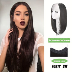 Long U Part Wig Synthetic Straight Hair 40 64 Cm Natural U Shaped Wig