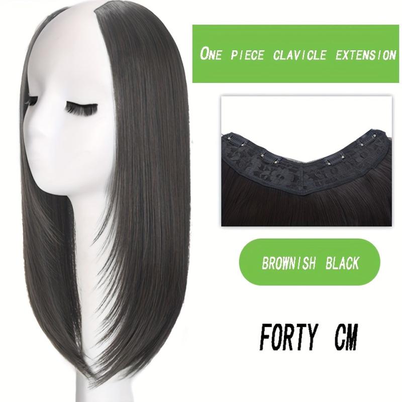 Long U Part Wig Synthetic Straight Hair 40 64 Cm Natural U Shaped Wig