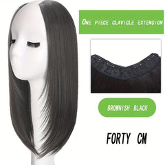Long U Part Wig Synthetic Straight Hair 40 64 Cm Natural U Shaped Wig