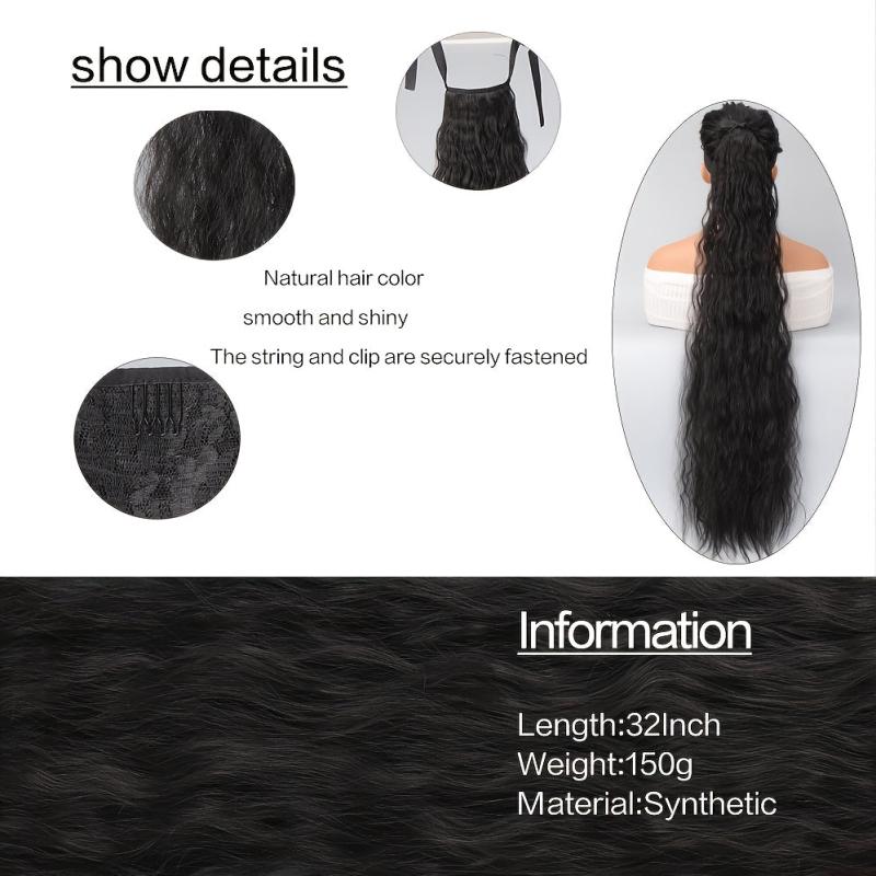 Curly Ponytail Extension Hairpiece For Women Magic Wavy Synthetic Hair