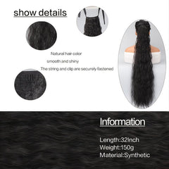 Curly Ponytail Extension Hairpiece For Women Magic Wavy Synthetic Hair