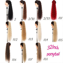Curly Ponytail Extension Hairpiece For Women Magic Wavy Synthetic Hair