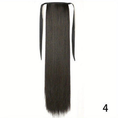 Long Straight Ponytail Extensions Synthetic Clip In Hairpieces