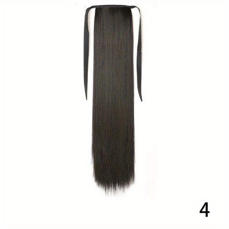 Long Straight Ponytail Extensions Synthetic Clip In Hairpieces
