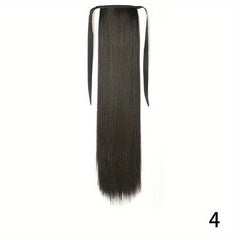Long Straight Ponytail Extensions Synthetic Clip In Hairpieces