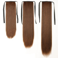 Long Straight Ponytail Extensions Synthetic Clip In Hairpieces