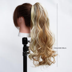 Long Big Wave Ponytail Wig for Women and Girls