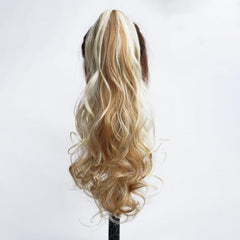 Long Big Wave Ponytail Wig for Women and Girls