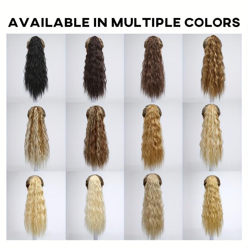 Long Wavy Ponytail Extensions Synthetic Clip In Hair Extensions